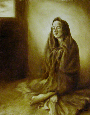 Woman in robe